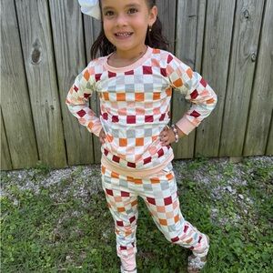 Colorful Checkered Kids Pajamas